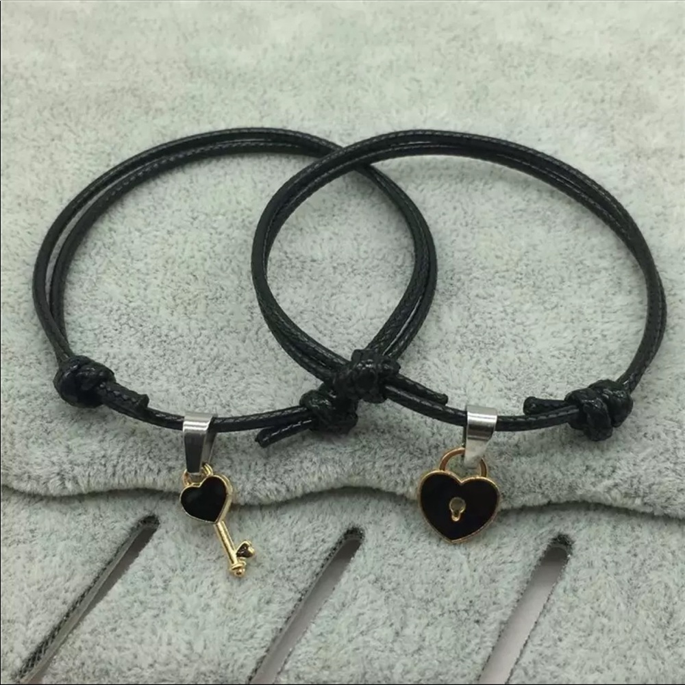 Cute Couples Key and Lock Pair Bracelet